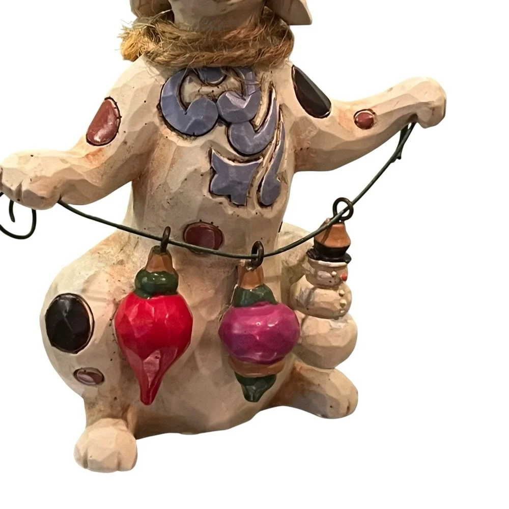 Jim Shore White Dog Christmas Ornament Handmade Heartwood Creek Collection